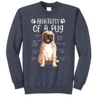 Funny Anatomy Pug Dog Pug Lover Sweatshirt