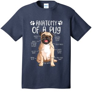 Funny Anatomy Pug Dog Pug Lover T-Shirt