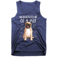 Funny Anatomy Pug Dog Pug Lover Tank Top