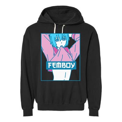 Femboy Aesthetic Pastel Yaoi Anime Boy Crossdressing Garment-Dyed Fleece Hoodie