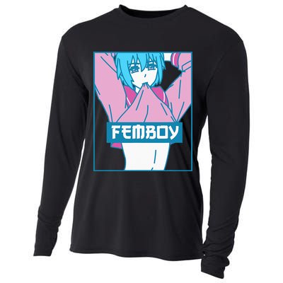 Femboy Aesthetic Pastel Yaoi Anime Boy Crossdressing Cooling Performance Long Sleeve Crew