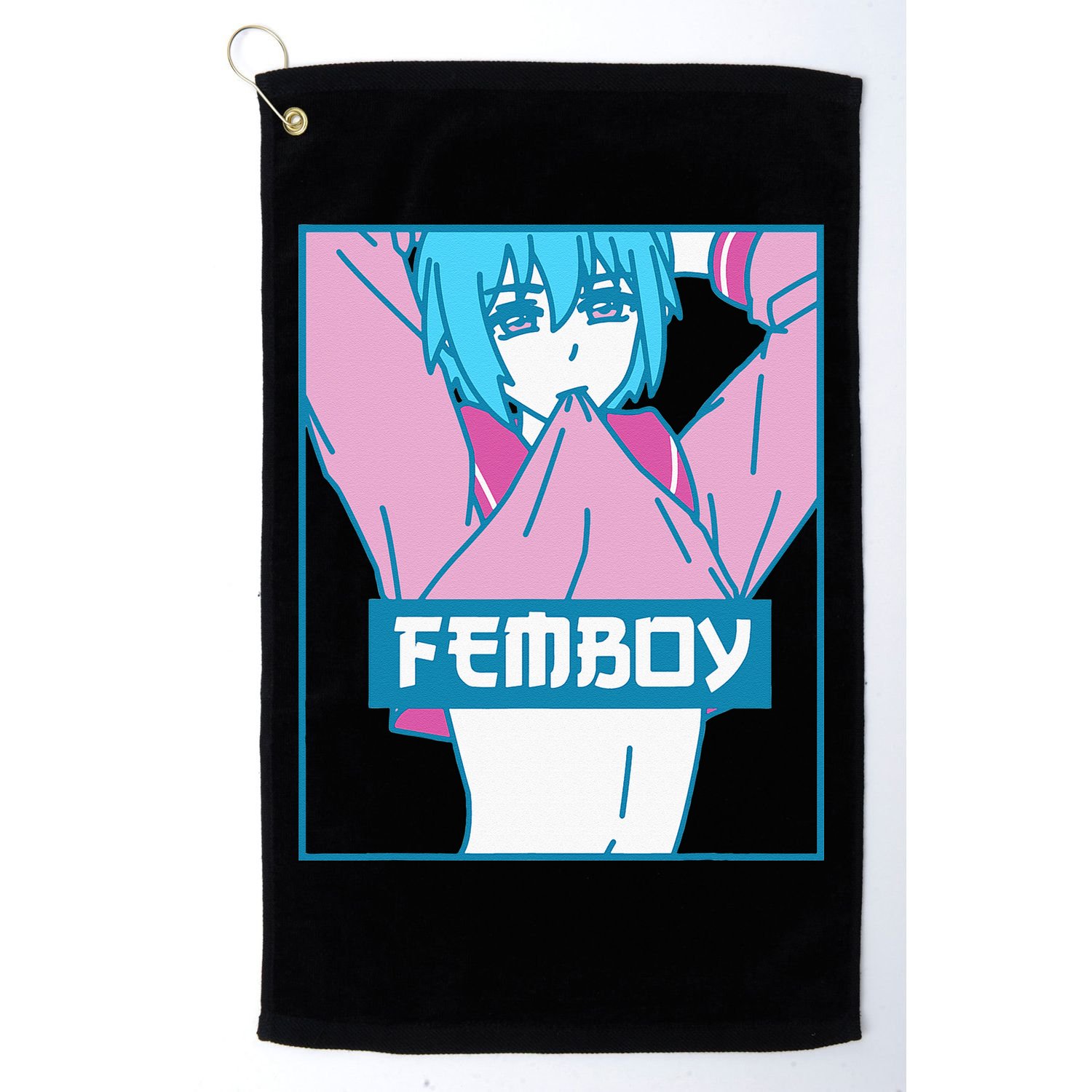 Femboy Aesthetic Pastel Yaoi Anime Boy Crossdressing Golf Towel
