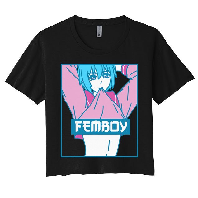 Femboy Aesthetic Pastel Yaoi Anime Boy Crossdressing Crop Top