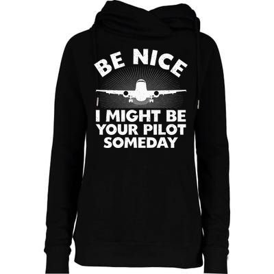 Funny Airline Pilot Art For Men Women Aviation Future Pilot Womens Funnel Neck Pullover Hood