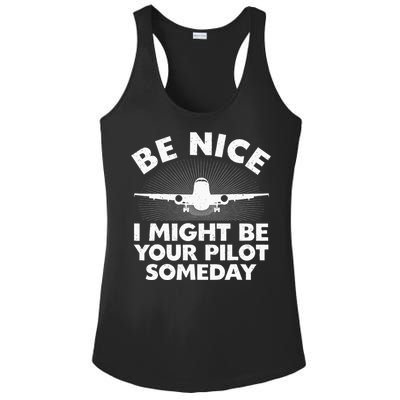 Funny Airline Pilot Art For Men Women Aviation Future Pilot Ladies PosiCharge Competitor Racerback Tank