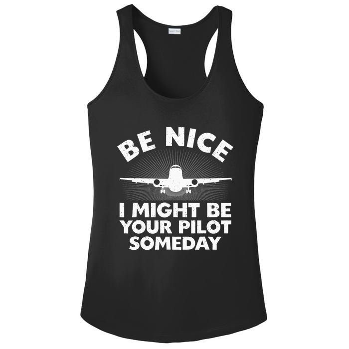 Funny Airline Pilot Art For Men Women Aviation Future Pilot Ladies PosiCharge Competitor Racerback Tank