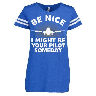 Funny Airline Pilot Art For Men Women Aviation Future Pilot Enza Ladies Jersey Football T-Shirt