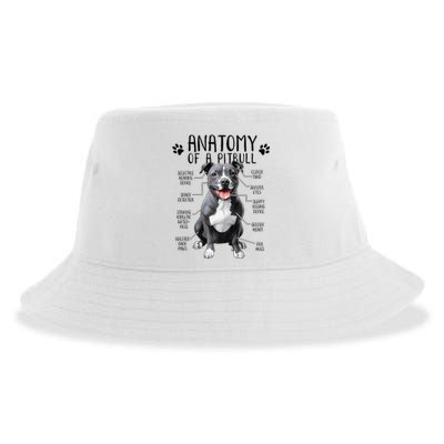 Funny Anatomy Pitbull Dog Cute Pittie Lover Pit Bull Owner Sustainable Bucket Hat