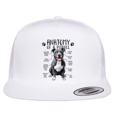 Funny Anatomy Pitbull Dog Cute Pittie Lover Pit Bull Owner Flat Bill Trucker Hat