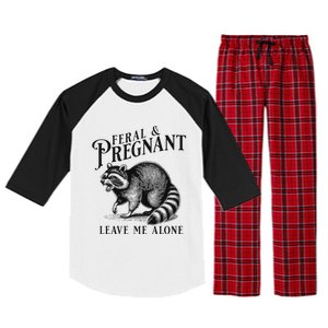 Feral And Pregnant Racoon Raglan Sleeve Pajama Set