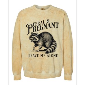 Feral And Pregnant Racoon Colorblast Crewneck Sweatshirt