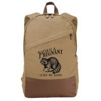 Feral And Pregnant Racoon Cotton Canvas Backpack