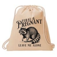 Feral And Pregnant Racoon Drawstring Bag