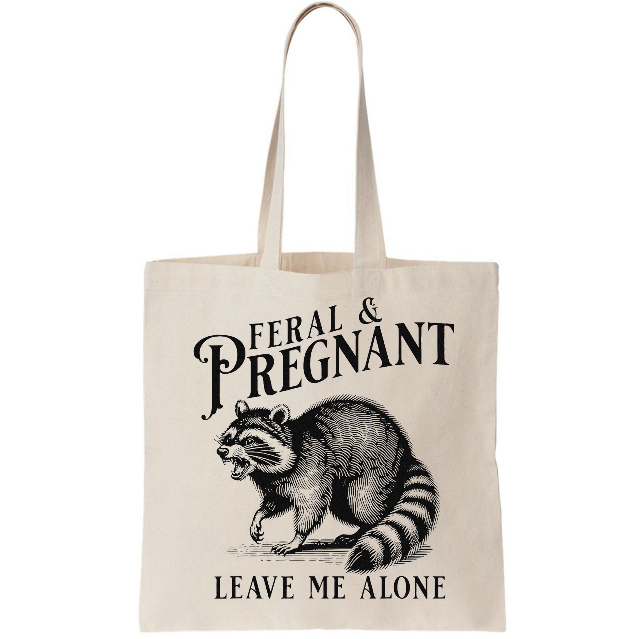 Feral And Pregnant Racoon Bag