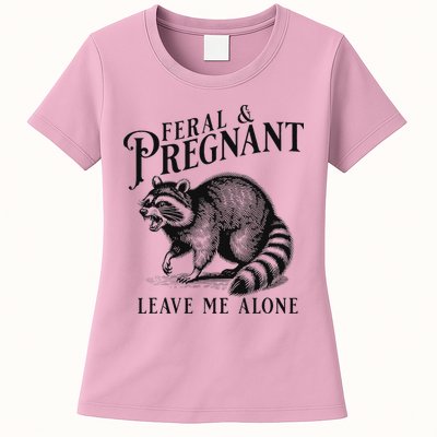 Feral And Pregnant Racoon Womens T-Shirt