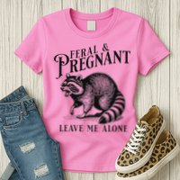 Feral And Pregnant Racoon Womens T-Shirt