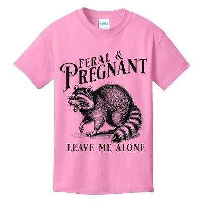 Feral And Pregnant Racoon Kids T-Shirt