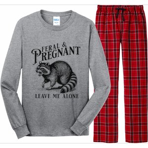 Feral And Pregnant Racoon Long Sleeve Pajama Set