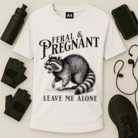 Feral And Pregnant Racoon Cooling Performance Crew T-Shirt