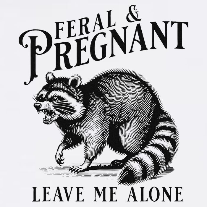Feral And Pregnant Racoon Cooling Performance Crew T-Shirt
