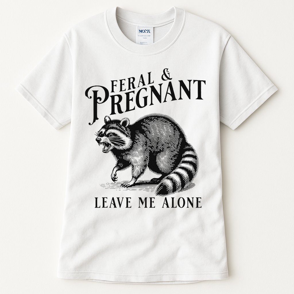 Feral And Pregnant Racoon Tall T-Shirt