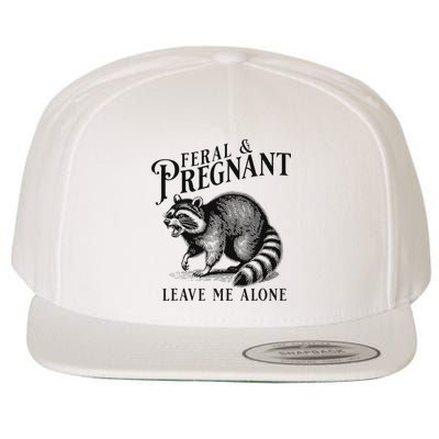 Feral And Pregnant Racoon Wool Snapback Cap