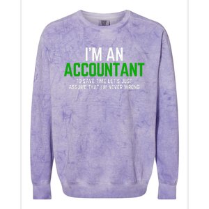 Funny Accountant Pun Cpa Accounting Bookkeeping Colorblast Crewneck Sweatshirt