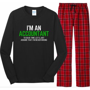 Funny Accountant Pun Cpa Accounting Bookkeeping Long Sleeve Pajama Set