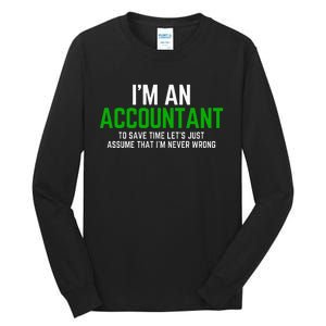 Funny Accountant Pun Cpa Accounting Bookkeeping Tall Long Sleeve T-Shirt