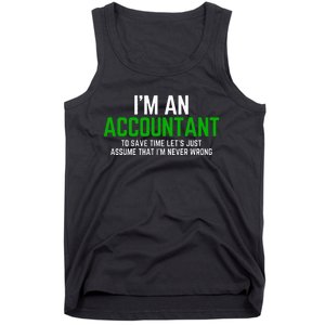 Funny Accountant Pun Cpa Accounting Bookkeeping Tank Top