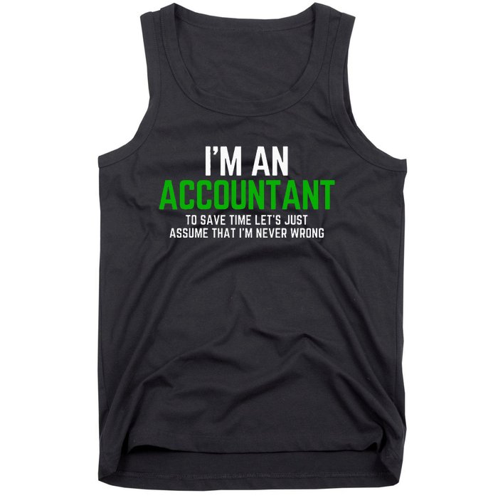 Funny Accountant Pun Cpa Accounting Bookkeeping Tank Top