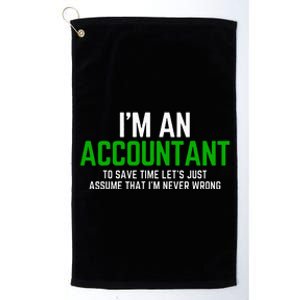 Funny Accountant Pun Cpa Accounting Bookkeeping Platinum Collection Golf Towel