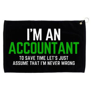 Funny Accountant Pun Cpa Accounting Bookkeeping Grommeted Golf Towel