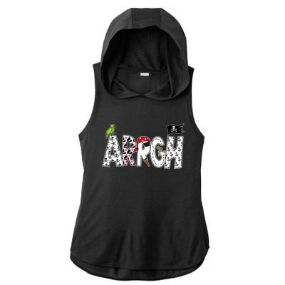 Fun ARRGH Pirate Style Pirate Costume ARGH Pirate Ladies PosiCharge Tri-Blend Wicking Draft Hoodie Tank