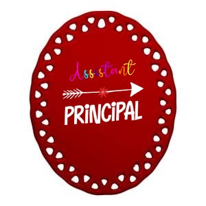 Funny Assistant Principal Back To School Appreciation Day Cute Gift Ceramic Oval Ornament