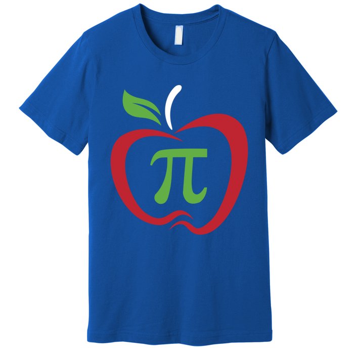 Funny Apple Pi Math Teacher Design Gift Apple Pie Food Pun Gift Premium T-Shirt