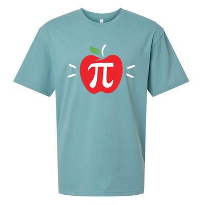 Funny Apple Pi Math Teacher Gift Meaningful Gift Apple Pie Food Pun Great Gift Sueded Cloud Jersey T-Shirt