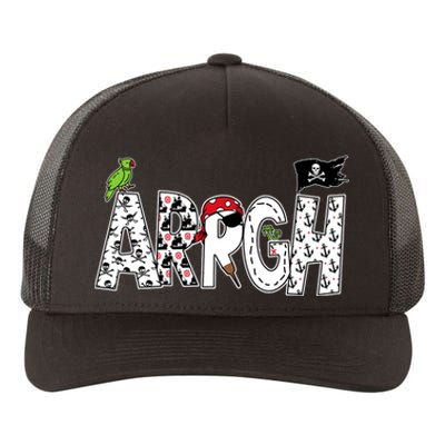 Fun Arrgh Pirate Style Pirate Costume Argh Pirate Yupoong Adult 5-Panel Trucker Hat