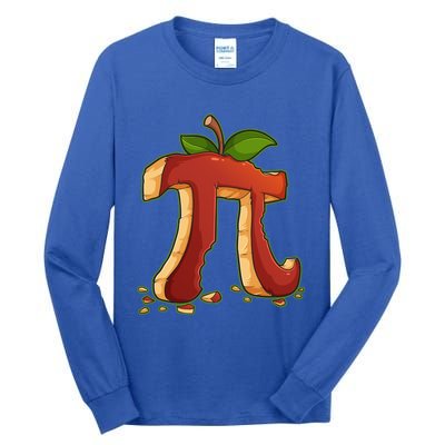 Funny Apple Pie Happy Pi Day Math Club Pie Day Maths Gift Tall Long Sleeve T-Shirt