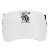 Feral And Pregnant Leave Me Alone Funny Pregnancy Humor Adult Drive Performance Visor