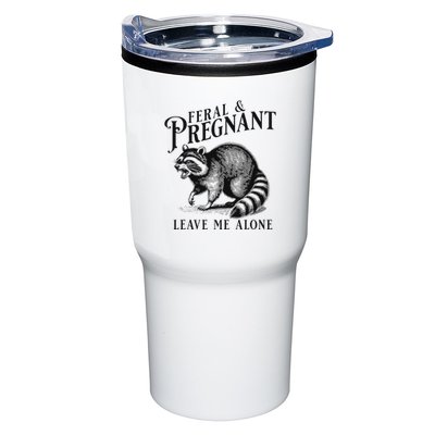 Feral And Pregnant Leave Me Alone Funny Pregnancy Humor Tumbler