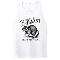 Feral And Pregnant Leave Me Alone Funny Pregnancy Humor PosiCharge Competitor Tank