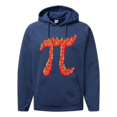 Funny Apple Pie Great Gift Pi Day Math Lover Teacher Gift Pun Meaningful Gift Performance Fleece Hoodie