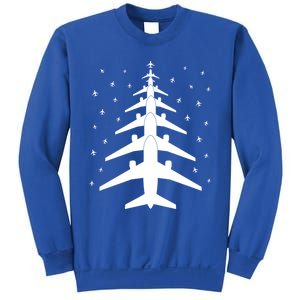 Funny Airplane Pilot Christmas Tree For Flying Aviatior Gift Sweatshirt