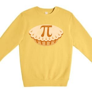 Funny Apple Pie Pi Day Symbol Math Design Meaningful Gift Premium Crewneck Sweatshirt