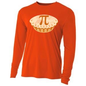 Funny Apple Pie Pi Day Symbol Math Design Meaningful Gift Cooling Performance Long Sleeve Crew