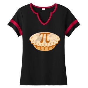 Funny Apple Pie Pi Day Symbol Math Design Meaningful Gift Ladies Halftime Notch Neck Tee