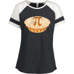 Funny Apple Pie Pi Day Symbol Math Design Meaningful Gift Enza Ladies Jersey Colorblock Tee