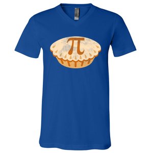 Funny Apple Pie Pi Day Symbol Math Design Meaningful Gift V-Neck T-Shirt