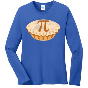 Funny Apple Pie Pi Day Symbol Math Design Meaningful Gift Ladies Long Sleeve Shirt